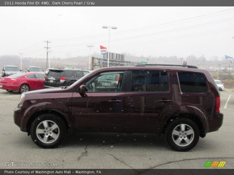 Dark Cherry Pearl / Gray 2011 Honda Pilot EX 4WD