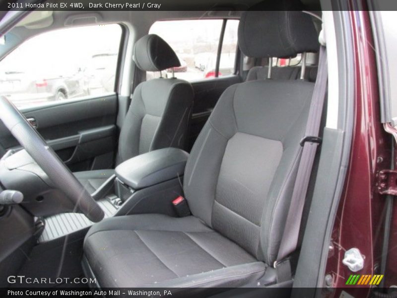 Dark Cherry Pearl / Gray 2011 Honda Pilot EX 4WD