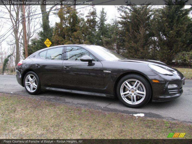 Carbon Grey Metallic / Luxor Beige 2011 Porsche Panamera 4
