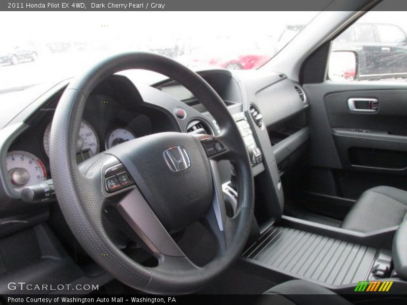 Dark Cherry Pearl / Gray 2011 Honda Pilot EX 4WD