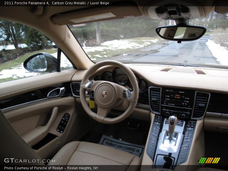 Carbon Grey Metallic / Luxor Beige 2011 Porsche Panamera 4
