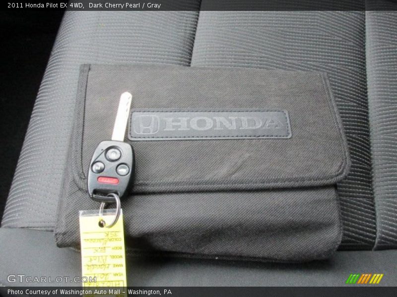 Dark Cherry Pearl / Gray 2011 Honda Pilot EX 4WD