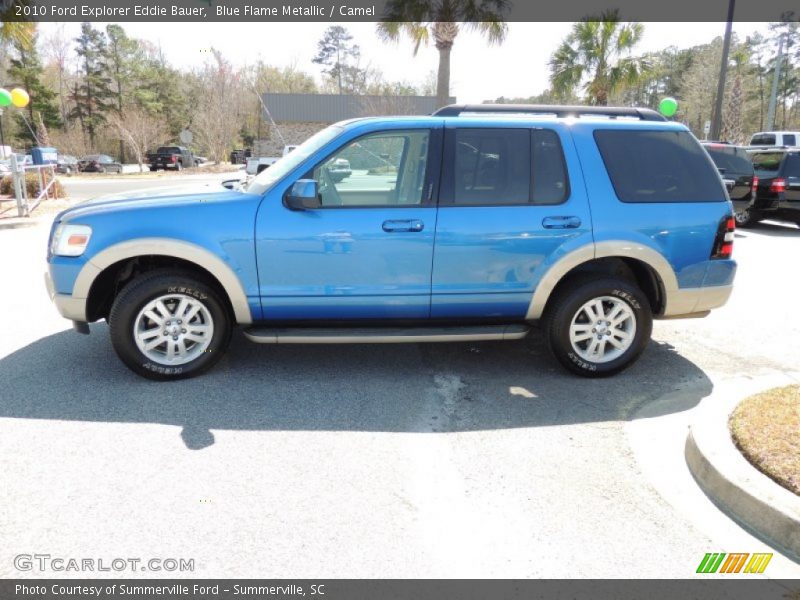 Blue Flame Metallic / Camel 2010 Ford Explorer Eddie Bauer