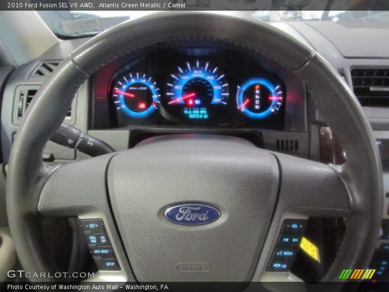 Atlantis Green Metallic / Camel 2010 Ford Fusion SEL V6 AWD
