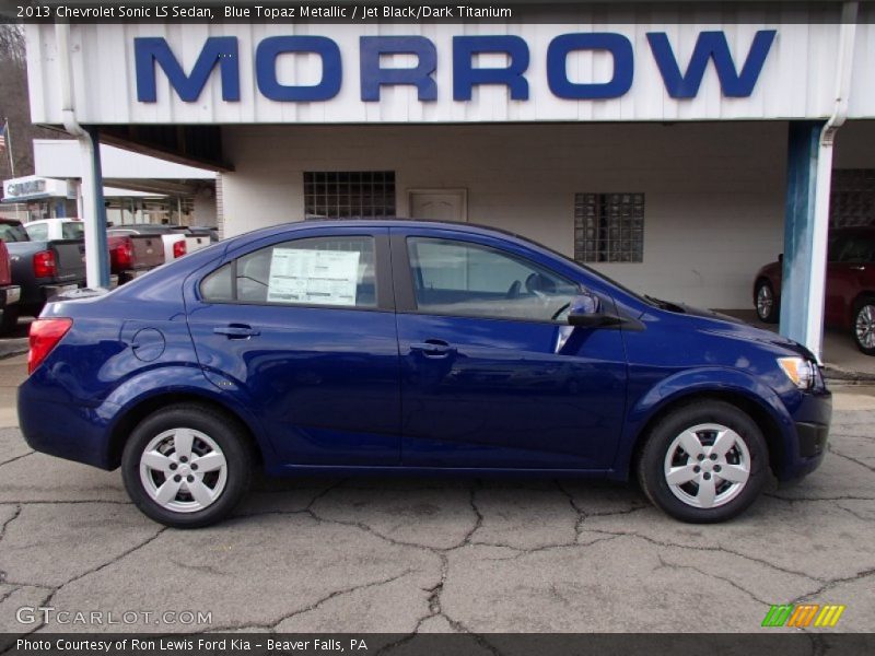 Blue Topaz Metallic / Jet Black/Dark Titanium 2013 Chevrolet Sonic LS Sedan