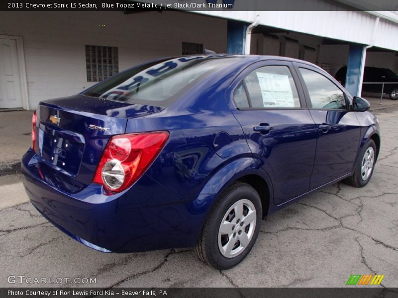 Blue Topaz Metallic / Jet Black/Dark Titanium 2013 Chevrolet Sonic LS Sedan