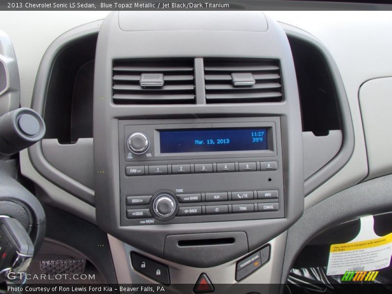 Blue Topaz Metallic / Jet Black/Dark Titanium 2013 Chevrolet Sonic LS Sedan