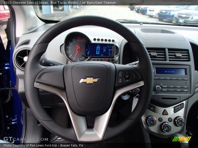 Blue Topaz Metallic / Jet Black/Dark Titanium 2013 Chevrolet Sonic LS Sedan