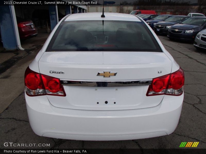 Summit White / Jet Black/Sport Red 2013 Chevrolet Cruze LT