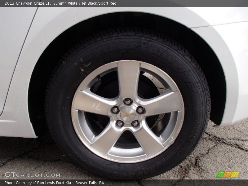 Summit White / Jet Black/Sport Red 2013 Chevrolet Cruze LT