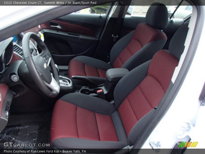 Summit White / Jet Black/Sport Red 2013 Chevrolet Cruze LT