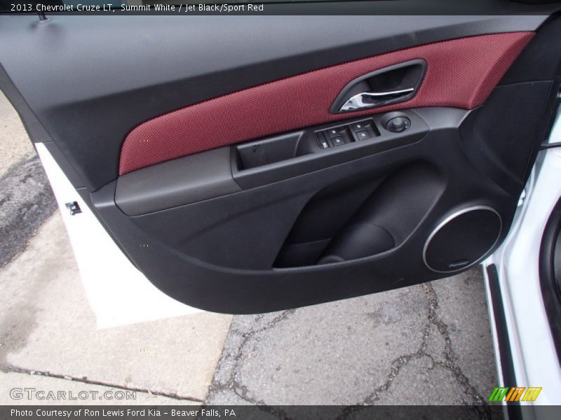 Summit White / Jet Black/Sport Red 2013 Chevrolet Cruze LT