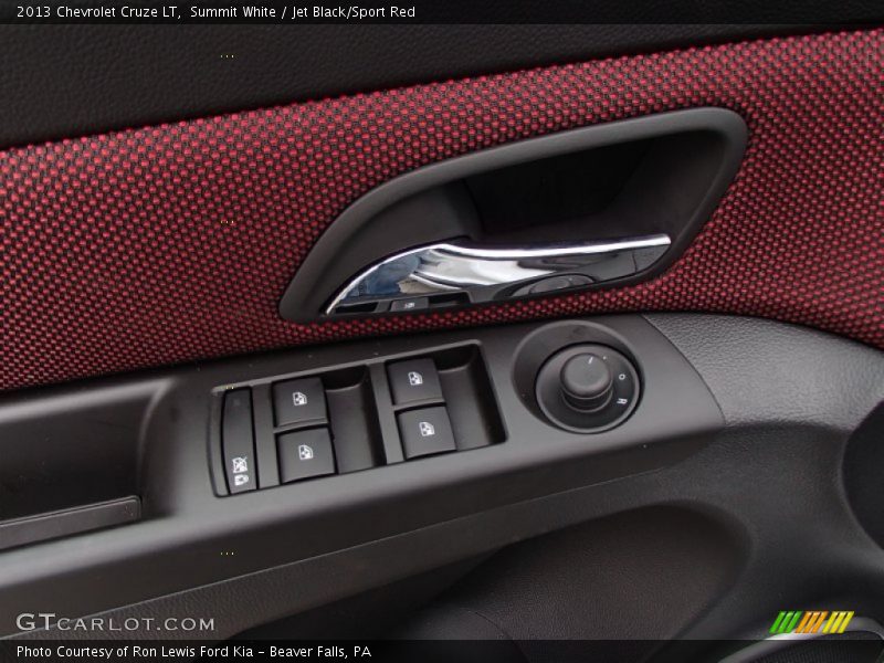 Summit White / Jet Black/Sport Red 2013 Chevrolet Cruze LT