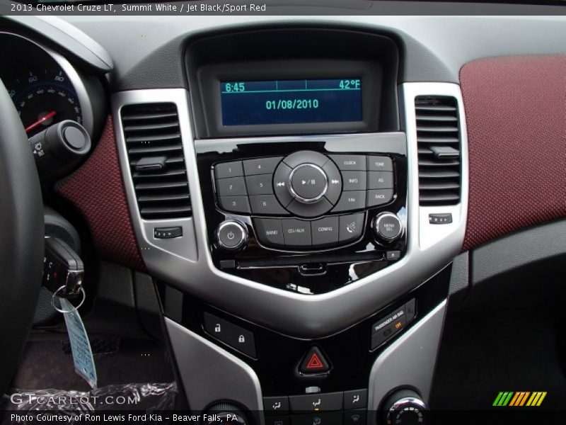 Summit White / Jet Black/Sport Red 2013 Chevrolet Cruze LT