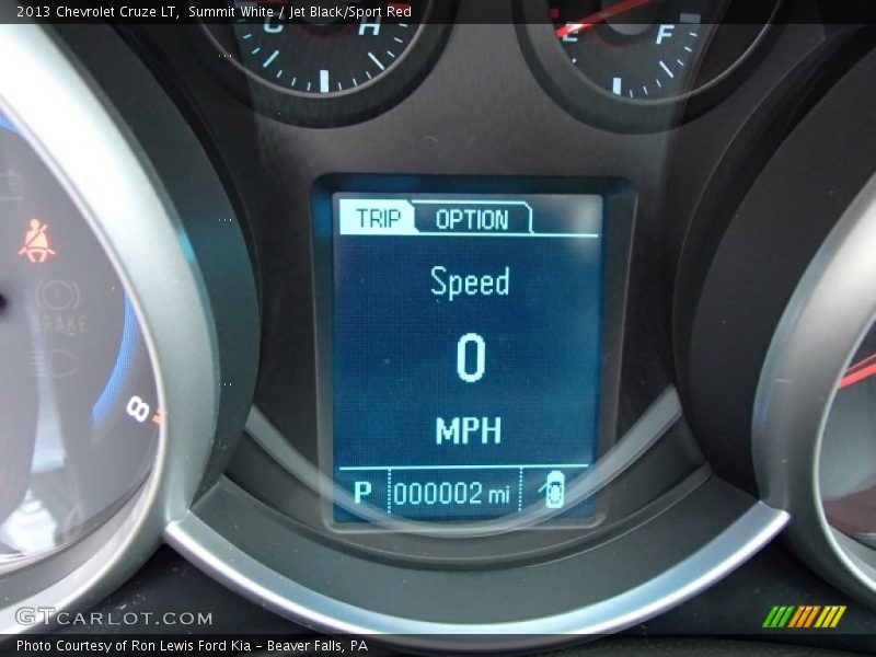 Summit White / Jet Black/Sport Red 2013 Chevrolet Cruze LT