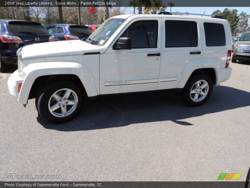 Stone White / Pastel Pebble Beige 2008 Jeep Liberty Limited