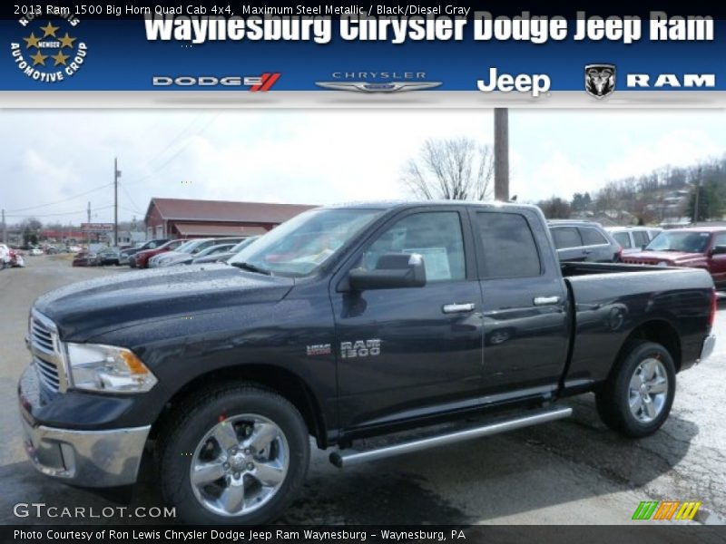 Maximum Steel Metallic / Black/Diesel Gray 2013 Ram 1500 Big Horn Quad Cab 4x4