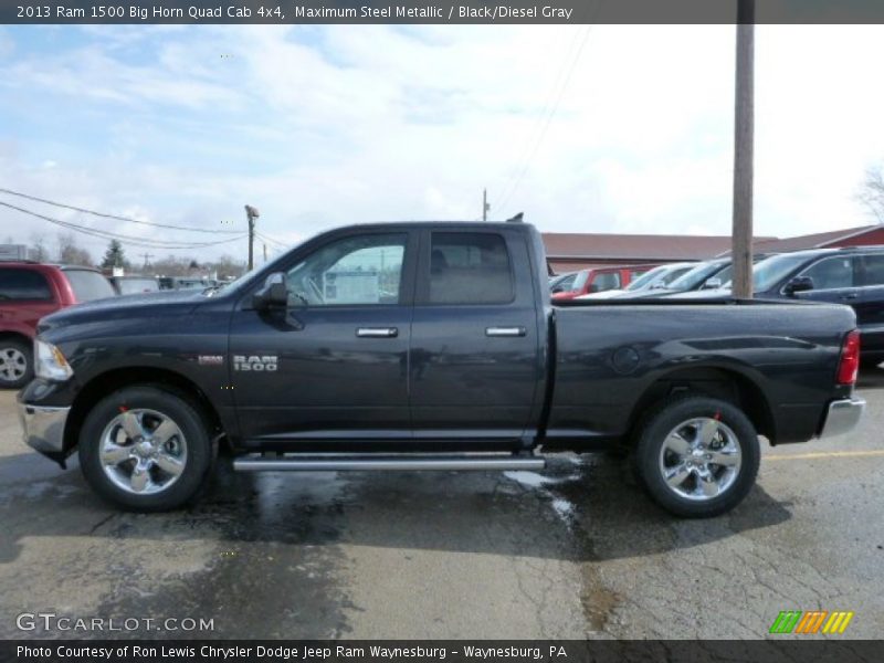 Maximum Steel Metallic / Black/Diesel Gray 2013 Ram 1500 Big Horn Quad Cab 4x4