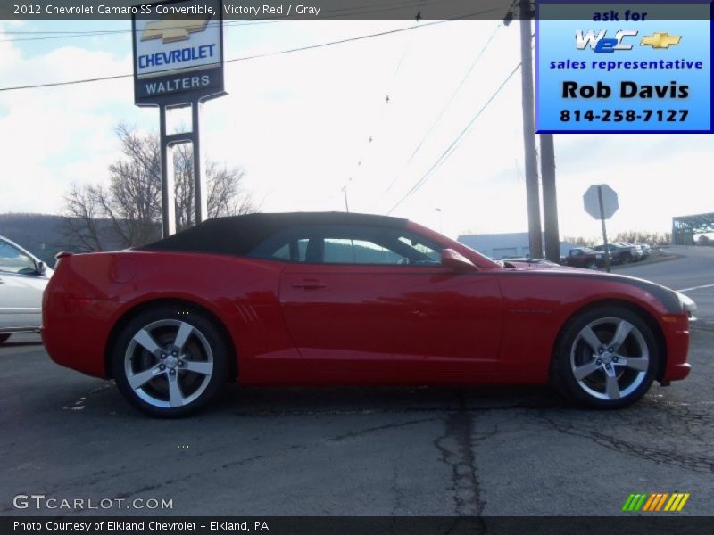 Victory Red / Gray 2012 Chevrolet Camaro SS Convertible