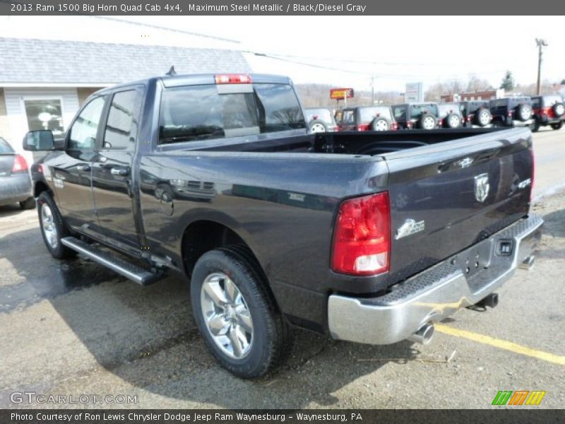 Maximum Steel Metallic / Black/Diesel Gray 2013 Ram 1500 Big Horn Quad Cab 4x4