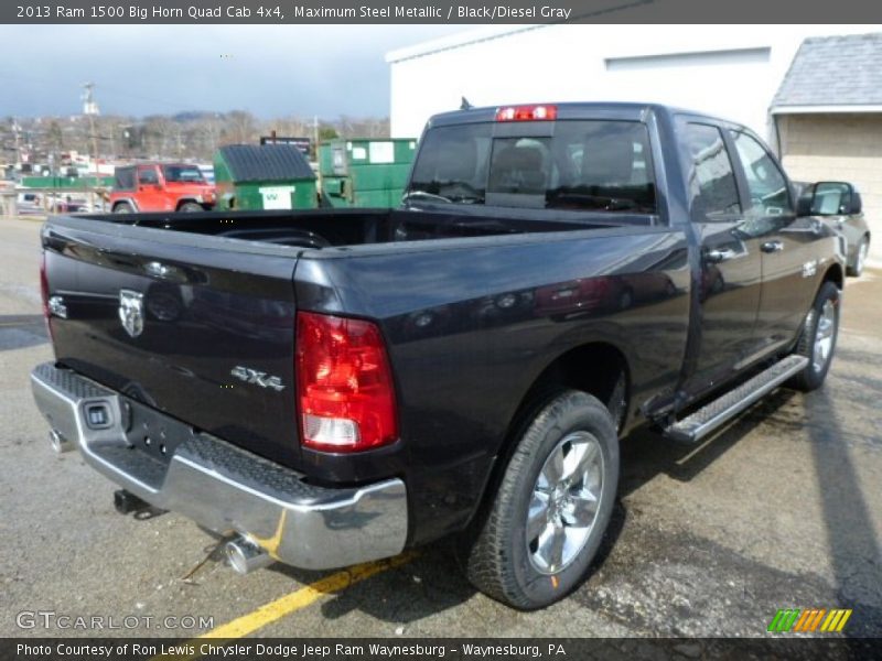 Maximum Steel Metallic / Black/Diesel Gray 2013 Ram 1500 Big Horn Quad Cab 4x4