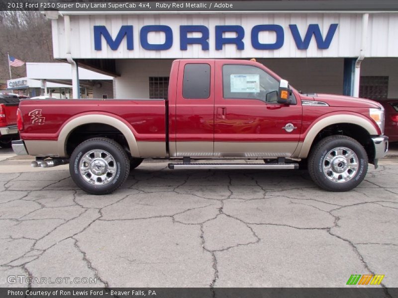 Ruby Red Metallic / Adobe 2013 Ford F250 Super Duty Lariat SuperCab 4x4