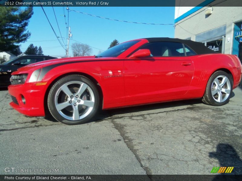 Victory Red / Gray 2012 Chevrolet Camaro SS Convertible