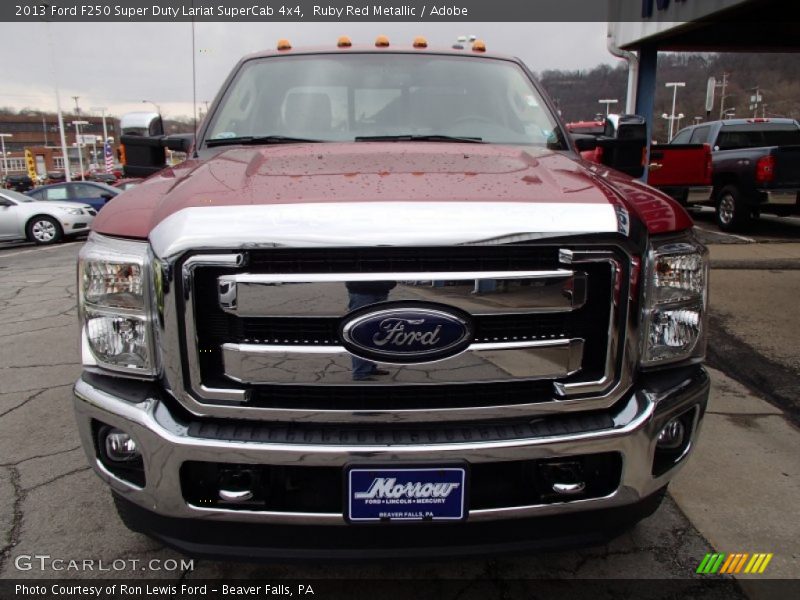 Ruby Red Metallic / Adobe 2013 Ford F250 Super Duty Lariat SuperCab 4x4