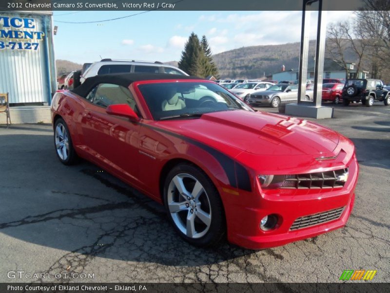 Victory Red / Gray 2012 Chevrolet Camaro SS Convertible