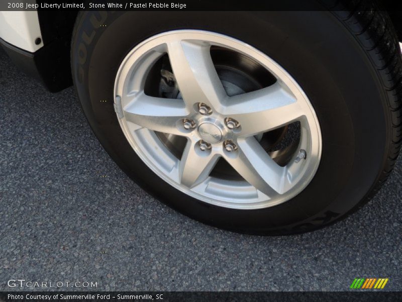 Stone White / Pastel Pebble Beige 2008 Jeep Liberty Limited