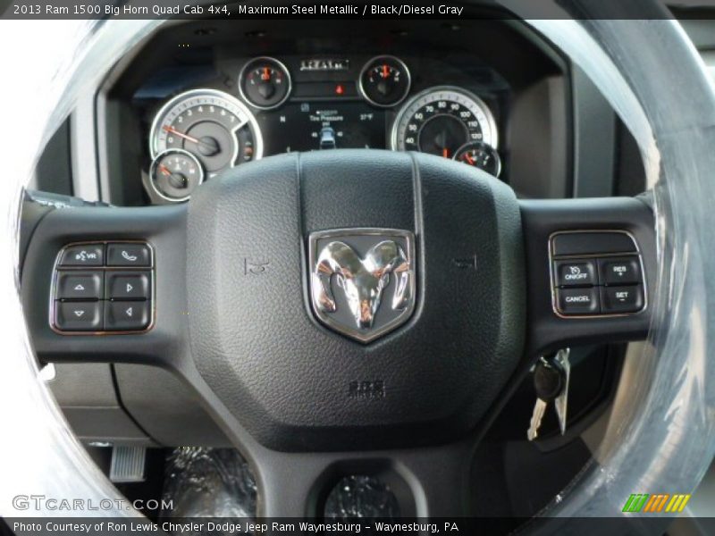 Maximum Steel Metallic / Black/Diesel Gray 2013 Ram 1500 Big Horn Quad Cab 4x4