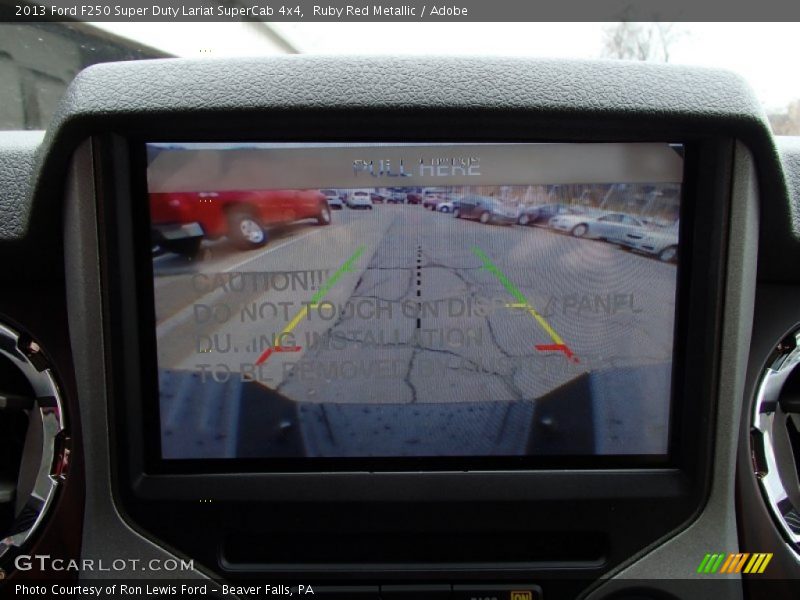 Ruby Red Metallic / Adobe 2013 Ford F250 Super Duty Lariat SuperCab 4x4