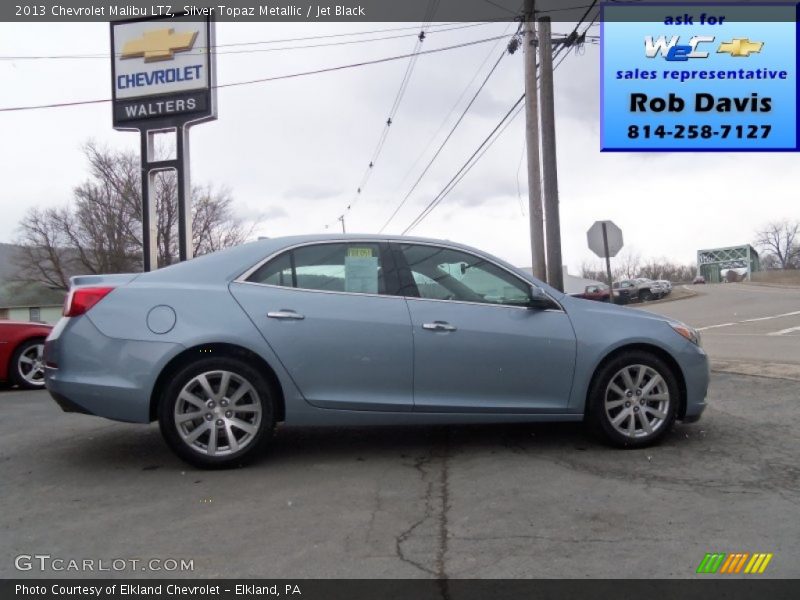 Silver Topaz Metallic / Jet Black 2013 Chevrolet Malibu LTZ