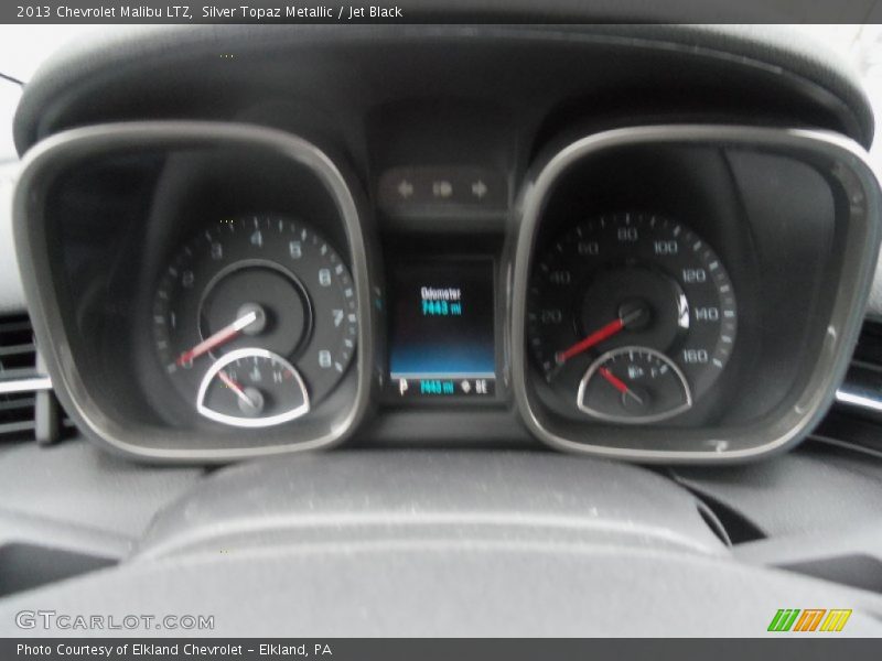 Silver Topaz Metallic / Jet Black 2013 Chevrolet Malibu LTZ