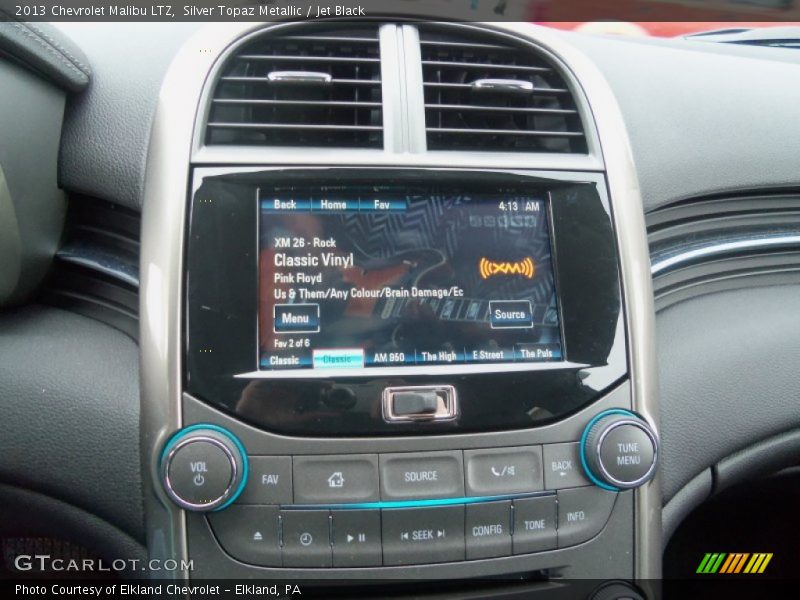 Silver Topaz Metallic / Jet Black 2013 Chevrolet Malibu LTZ