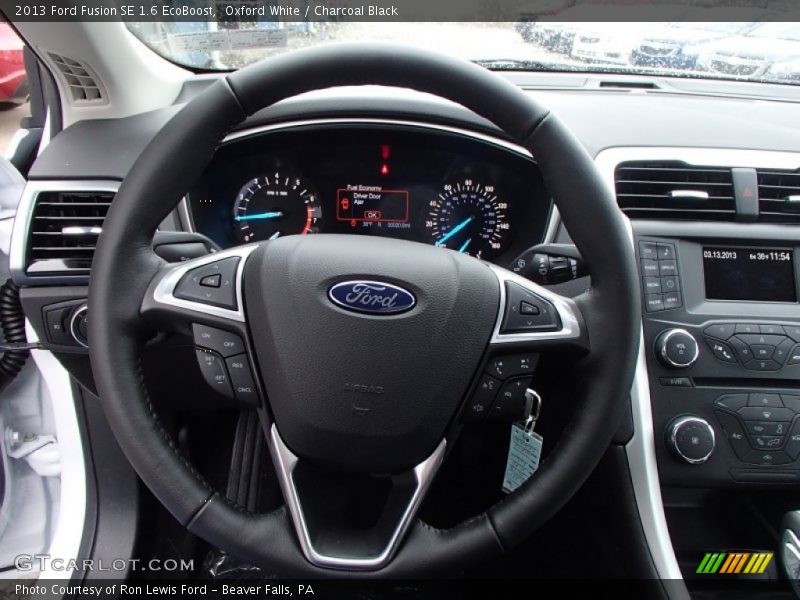 Oxford White / Charcoal Black 2013 Ford Fusion SE 1.6 EcoBoost