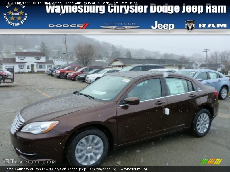 Deep Auburn Pearl / Black/Light Frost Beige 2013 Chrysler 200 Touring Sedan