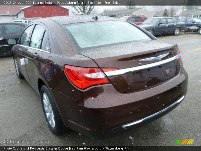 Deep Auburn Pearl / Black/Light Frost Beige 2013 Chrysler 200 Touring Sedan