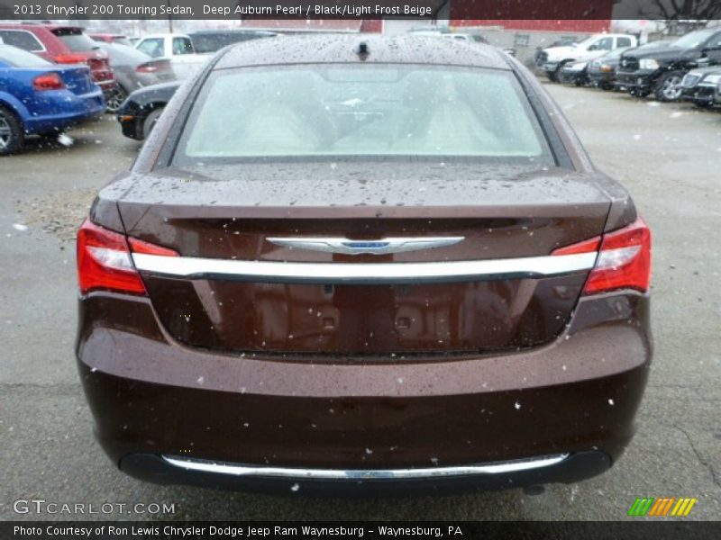 Deep Auburn Pearl / Black/Light Frost Beige 2013 Chrysler 200 Touring Sedan