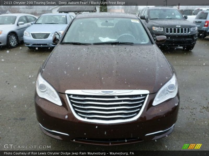 Deep Auburn Pearl / Black/Light Frost Beige 2013 Chrysler 200 Touring Sedan