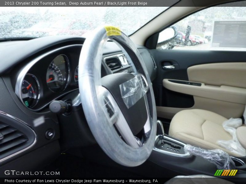 Deep Auburn Pearl / Black/Light Frost Beige 2013 Chrysler 200 Touring Sedan