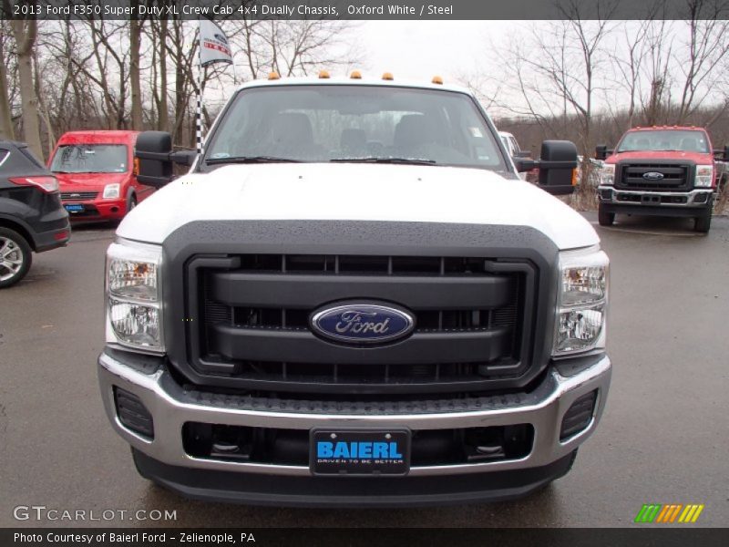 Oxford White / Steel 2013 Ford F350 Super Duty XL Crew Cab 4x4 Dually Chassis