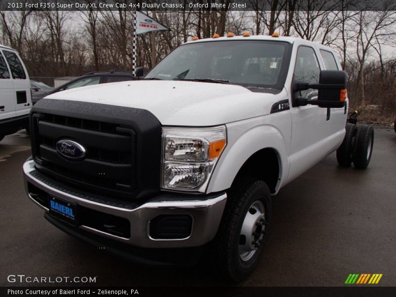 Oxford White / Steel 2013 Ford F350 Super Duty XL Crew Cab 4x4 Dually Chassis