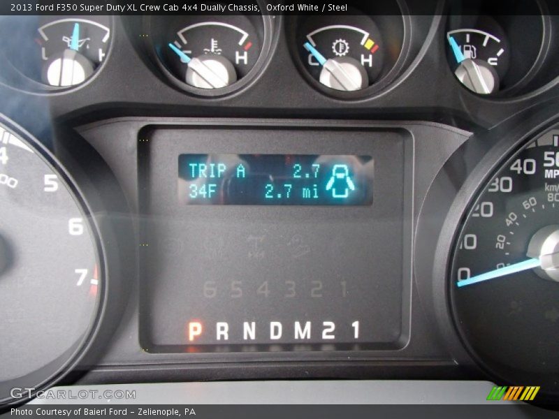 Oxford White / Steel 2013 Ford F350 Super Duty XL Crew Cab 4x4 Dually Chassis