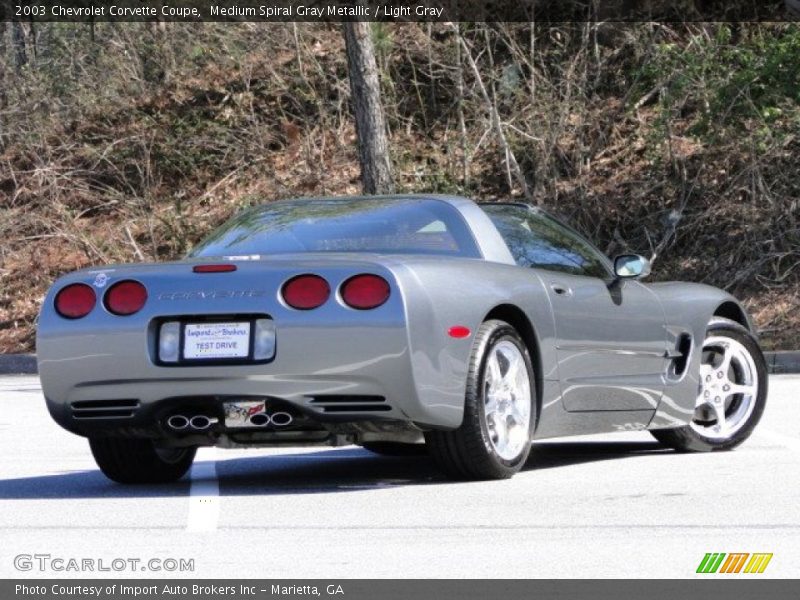 Medium Spiral Gray Metallic / Light Gray 2003 Chevrolet Corvette Coupe