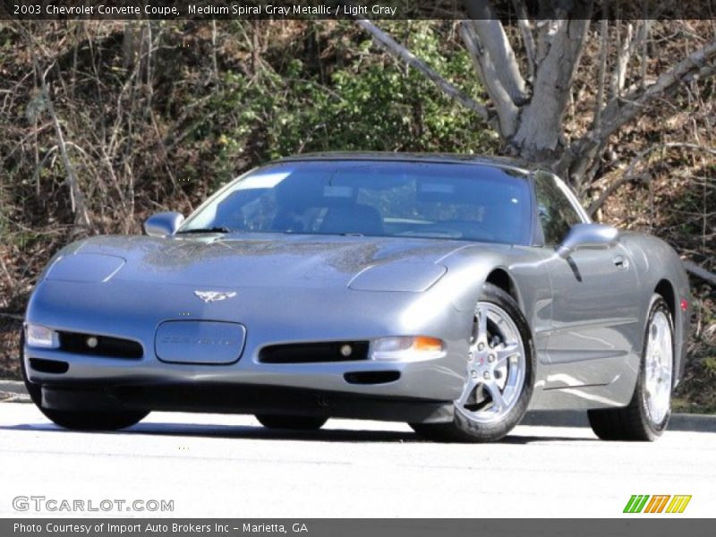 Medium Spiral Gray Metallic / Light Gray 2003 Chevrolet Corvette Coupe