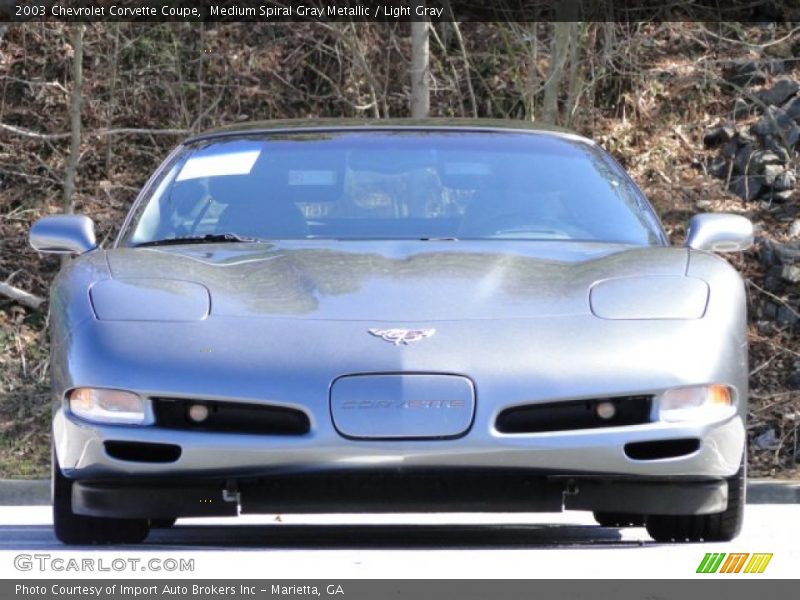 Medium Spiral Gray Metallic / Light Gray 2003 Chevrolet Corvette Coupe