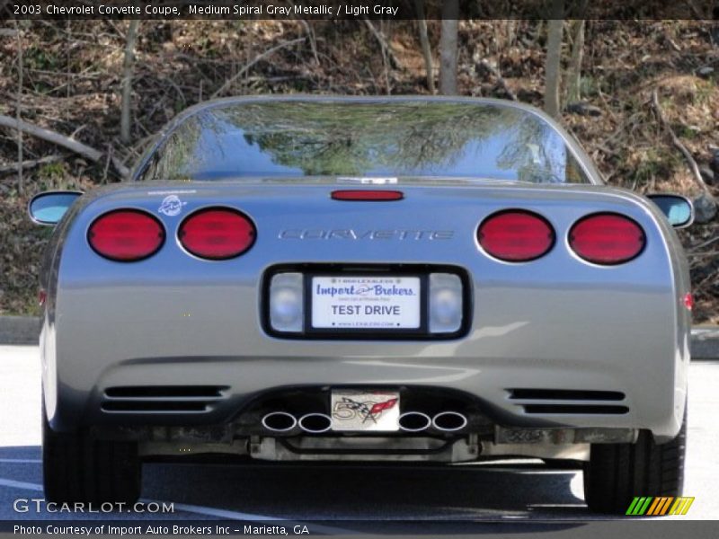Medium Spiral Gray Metallic / Light Gray 2003 Chevrolet Corvette Coupe