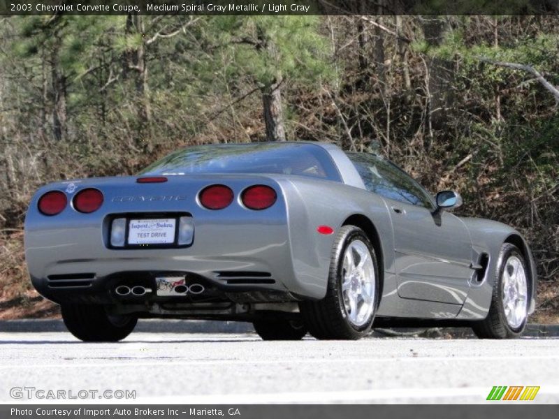 Medium Spiral Gray Metallic / Light Gray 2003 Chevrolet Corvette Coupe