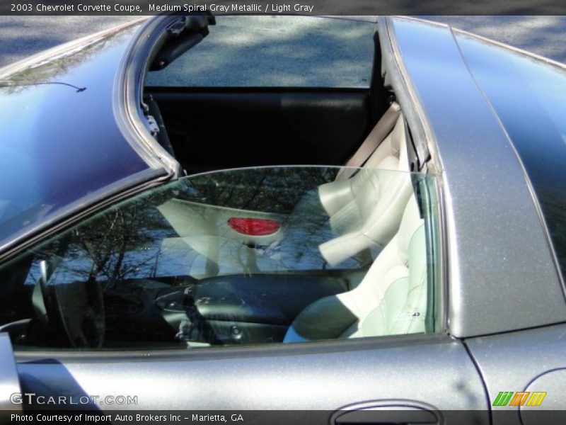 Medium Spiral Gray Metallic / Light Gray 2003 Chevrolet Corvette Coupe